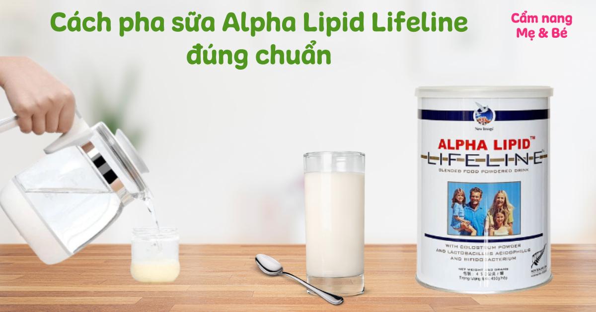 cách pha sữa alpha lipid